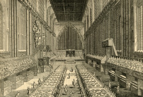 'The Royal Banquet in Guildhall, 1761', (1897). Creator: Unknown.