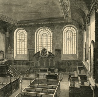 'Interior of St. Michael's, Wood Street, 1876', (1897). Creator: Unknown.