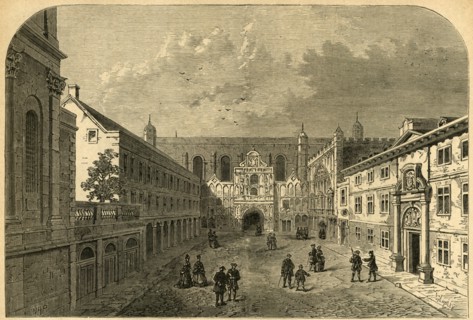 'Old Front of Guildhall', c1725, (1897). Creator: Unknown.