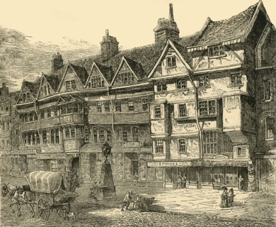 'Old Houses in Holborn near Middle Row', c1872. Creator: Unknown.