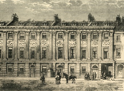 'Old Houses in Great Queen Street, South Side, 1850', (1881). Creator: Unknown.