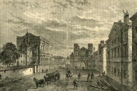 'Whitehall, Looking Towards the Holbein Gateway', (1881). Creator: Unknown.