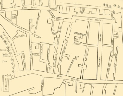 'Plan of a Portion of Westminster Between 1734 and 1748 - Before the Erection of Great George Street Creator: Unknown.