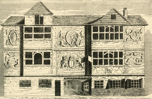 'Old Houses Formerly at Bankside', (c1878). Creator: Unknown.