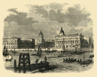 'Greenwich Hospital, from the River', (c1878). Creator: Unknown.