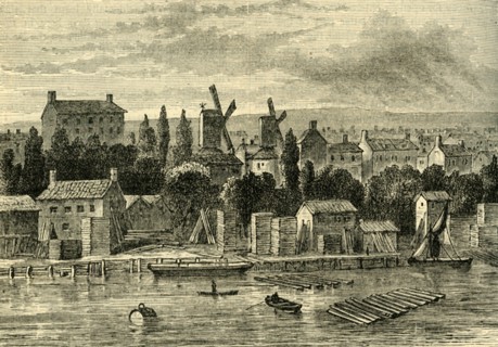 'Old Windmills at Lambeth, about 1750', (c1878). Creator: Unknown.