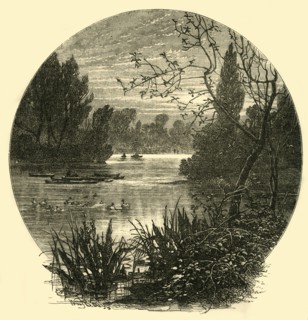 'The Lake, Battersea Park', (c1878). Creator: Unknown.
