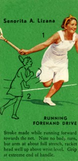 'Senorita A. Lizana - Running Forehand Drive', c1935. Creator: Unknown.