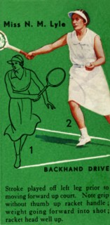 'Miss N. M. Lyle - Backhand Drive', c1935. Creator: Unknown.