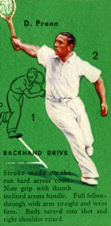'D. Prenn - Backhand Drive', c1935. Creator: Unknown.