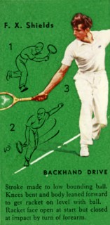 'F. X. Shields - Backhand Drive', c1935. Creator: Unknown.