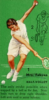 'Mrs. Fabyan - Half-Volley', c1935. Creator: Unknown.