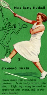 'Miss Betty Nuthall - Standing Smash', c1935. Creator: Unknown.