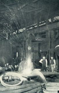 'Sawing Cold Steel', 1922. Creator: Unknown.