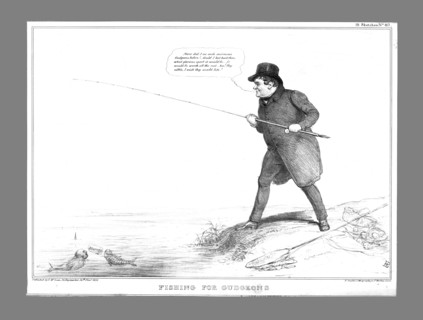 'Fishing for Gudgeons', 1835. Creator: John Doyle.