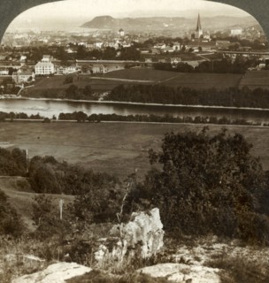 'Trondhjem, its homes, warehouses and cathedral, between river Nid and Fjord, Norway', 1905. Creator: Unknown.