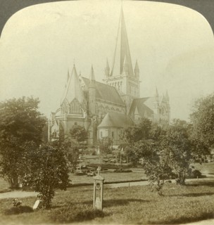 'Trondhjem cathedral, whose traditions reach back eight centuries, Norway', c1905. Creator: Unknown.