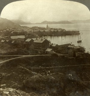 'Hammerfest. The world's northernmost town - no sunset from May 13 to July 29, Norway', c1905. Creator: Unknown.