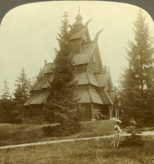 'The old Church of Gol, a quaint 12th cent. Building at Osoarshal, Norway', c1905. Creator: Unknown.