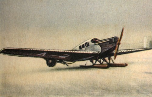 Junkers F13 L plane with snow skids, 1920s, (1932).  Creator: Unknown.