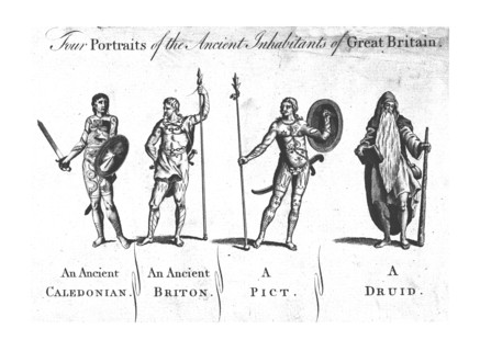 'Four Portraits of the Ancient Inhabitants of Great Britain', c1780. Creator: Unknown.