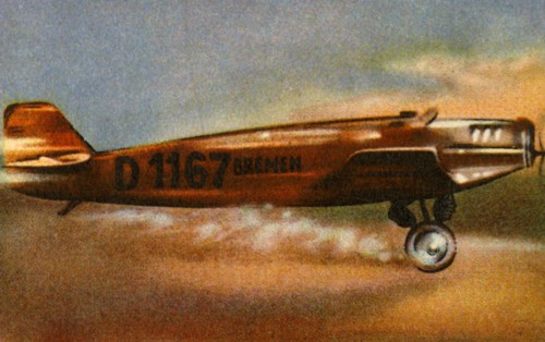 The 'Bremen' Junkers W 33 leaves Baldonnel Aerodrome, Ireland, 12 April 1928, (1932). Creator: Unknown.