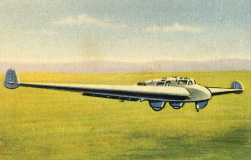 Powered flying-wing plane, 1932.  Creator: Unknown.