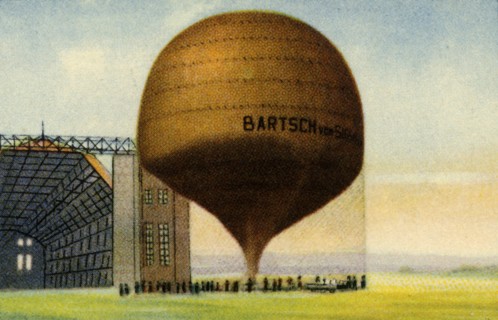 Hans Bartsch von Sigsfeld's altitude research balloon, 1932.  Creator: Unknown.