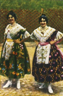 Spanish women in traditional costume, c1928. Creator: Unknown.