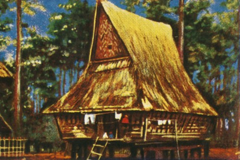 Traditional house on stilts, Sumatra, c1928. Creator: Unknown.