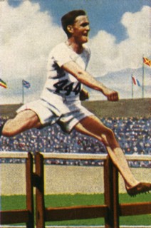 Lord Burghley, winner, 400m hurdles, 1928. Creator: Unknown.