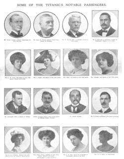 'Some of the Titanic's Notable Passengers', April 20, 1912. Creator: Unknown.