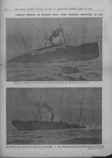 'Famous Wrecks of Bygone Days: Some Historic Disasters at Sea', April 20, 1912. Creator: Unknown.