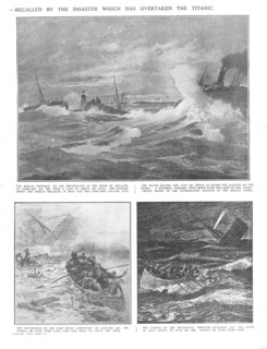 'Famous Wrecks of Bygone Days: Some Historic Disasters at Sea', April 20, 1912. Creator: Unknown.