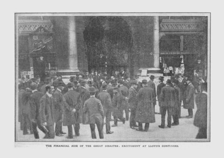 'The Financial Side of the Great Disaster, Excitement at Lloyd's Continues', April 20, 1912. Creator: Unknown.