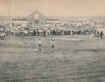 'A Mass Meeting at Bulawayo', c1900. Creator: Unknown.