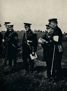 'With General French at Army Manoeuvres, 1912', (1945). Creator: Unknown.
