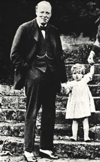 'Mr. Churchill with His Daughter', 1924, (1945). Creator: Unknown.
