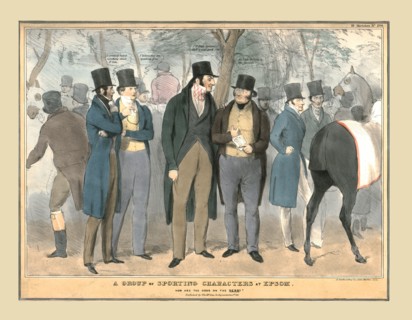 'A Group of Sporting Characters at Epsom', c1832.  Creator: Unknown.
