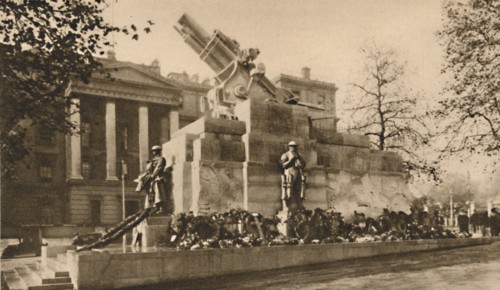 'Representation in Stone of a 9-Inch Howitzer That Caused Great Controversy', c1935. Creator: Unknown.