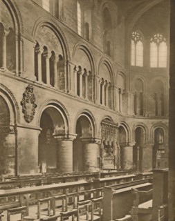 'Within Great St. Bartholomew's: Rahere's Tomb in the Choir', c1935. Creator: Joel.