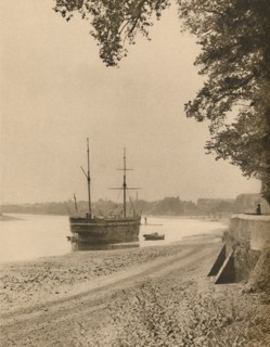 'The Old "Stork" at Her Moorings Off Chiswick Mall', c1935. Creator: Unknown.