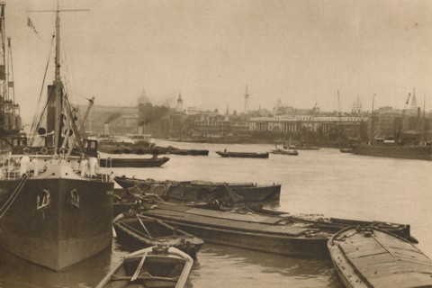 'Faithful Ships That Serve London's Need: The Pool from Custom House to Billingsgate', c1935. Creator: Unknown.
