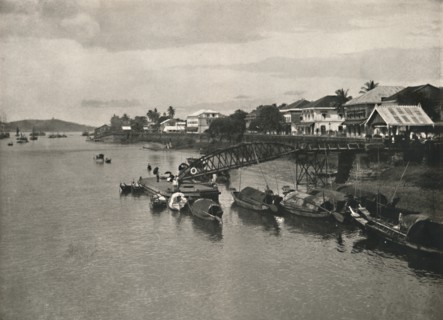 'The River Bank and Strand Road, Moulmein', 1900. Creator: Unknown.