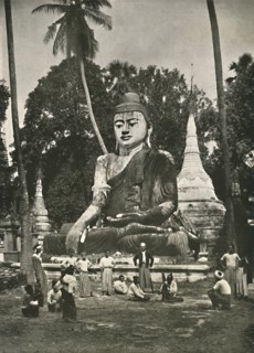 'Large Figure of Buddha on Shwe Dagon Platform, Rangoon', 1900. Creator: Unknown.