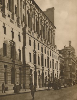 'Buildings Representative of New London in Moorgate Street', c1935. Creator: Walter Benington.