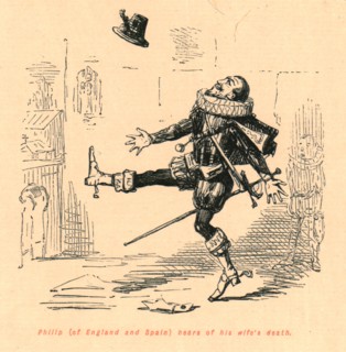 'Philip (of England and Spain) hears of his wife's death', 1897. Creator: John Leech.