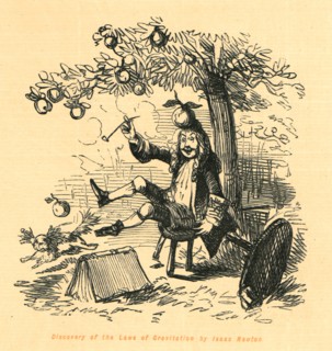 'Discovery of the Laws of Gravitation by Isaac Newton', 1897.  Creator: John Leech.