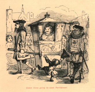 'Queen Anne going to open Parliament', 1897.  Creator: John Leech.