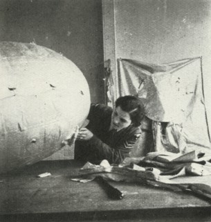 'Repairing Barrage Balloons', c1943. Creator: Cecil Beaton.